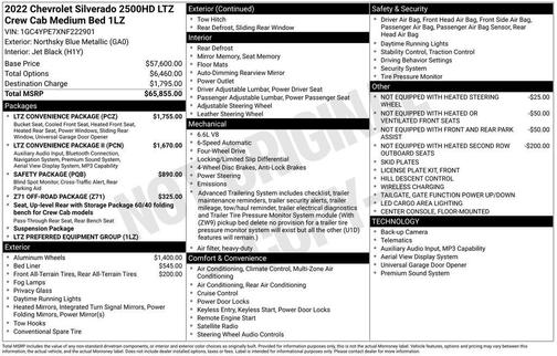 Blue Metallic 2022 Chevrolet Silverado 2500 LTZ