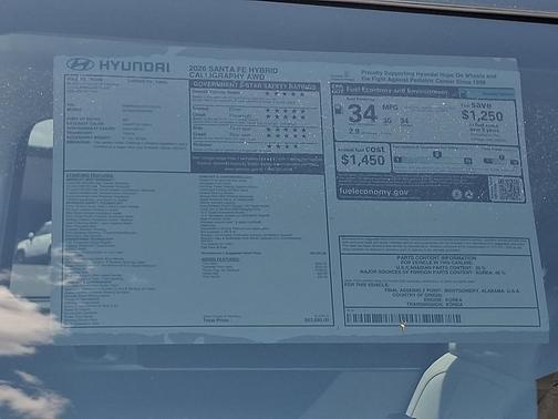 Hampton Gray 2026 Hyundai SANTA FE HEV Calligraphy