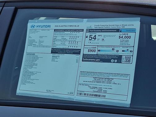 Amazon Gray 2026 Hyundai ELANTRA HEV Blue