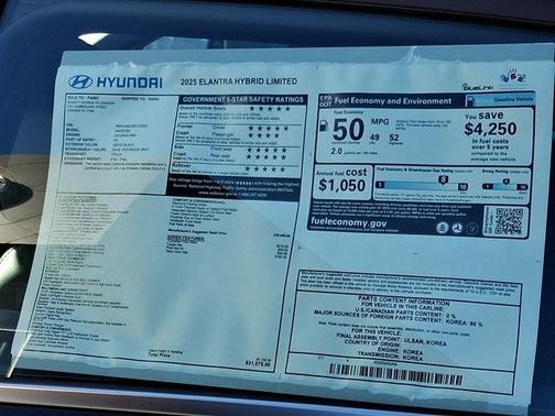 2025 Hyundai ELANTRA HEV Limited