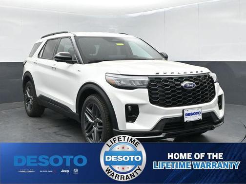 Star White Metallic Tri-Coat 2026 Ford Explorer ST-Line