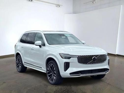 Crystal White Pearl 2026 Volvo XC90 Plug-In Hybrid Plus, T8 AWD, Electric/Gasoline, Bright, 7 Seats