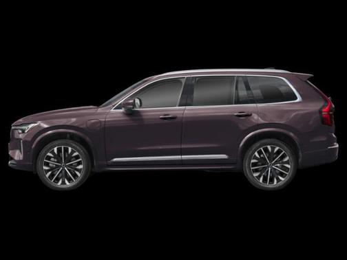 Mulberry Red Metallic 2026 Volvo XC90 Plug-In Hybrid Plus, T8 AWD, Electric/Gasoline, Bright, 7 Seats