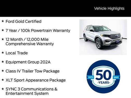 Silver Metallic 2023 Ford Explorer XLT