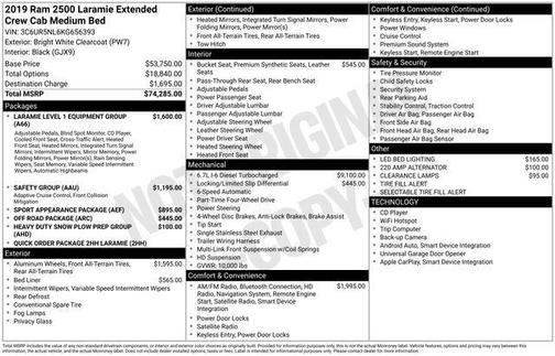 2019 RAM 2500 Laramie