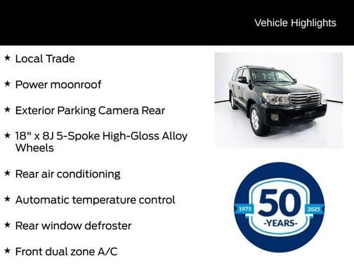 Black 2014 Toyota Land Cruiser V8