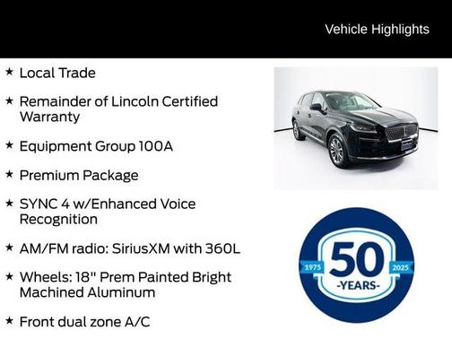 Infinite Black Metallic 2022 Lincoln Nautilus Standard