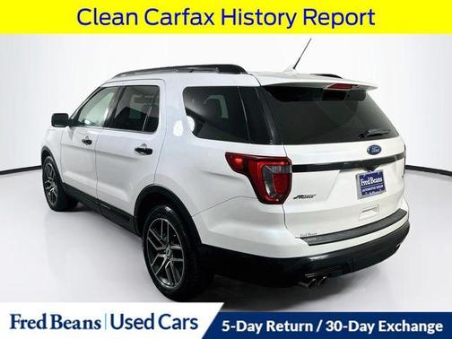 White Platinum Clearcoat Metallic 2019 Ford Explorer sport