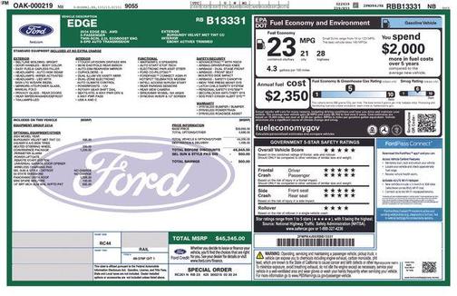 Burgundy Velvet Metallic Tinted Clearcoat 2024 Ford Edge SEL