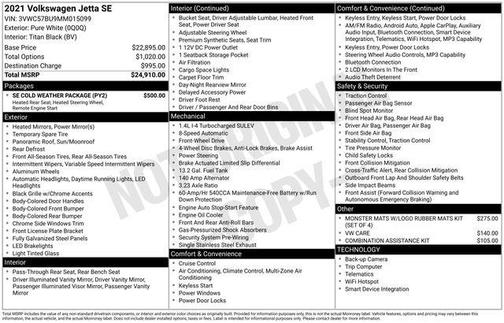2021 Volkswagen Jetta 1.4T SE