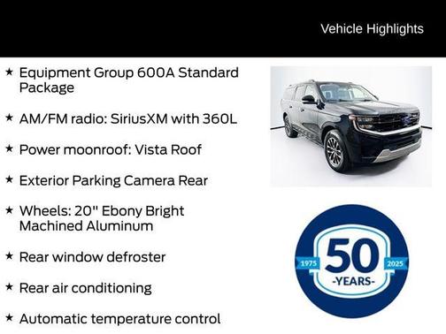 Agate Black Metallic 2025 Ford Expedition Max Platinum
