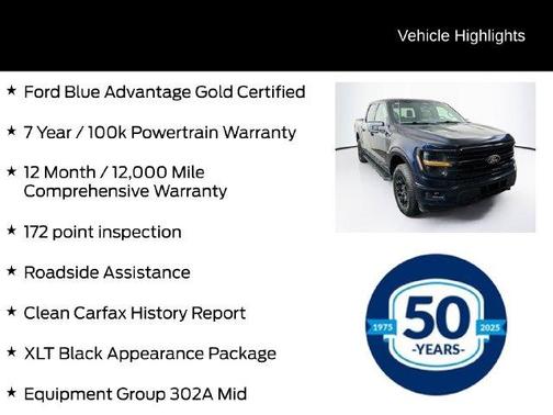 Antimatter Blue Metallic 2024 Ford F-150 XLT