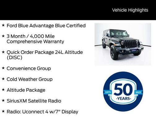 Black Clearcoat 2022 Jeep Wrangler Unlimited Sport Altitude
