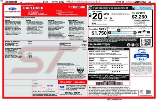 Agate Black Metallic 2022 Ford Explorer ST