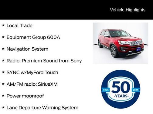 Ruby Red Metallic 2016 Ford Explorer Platinum