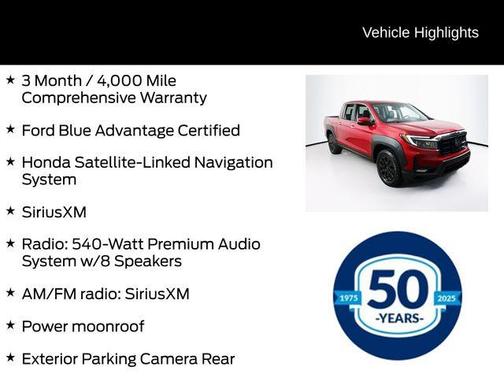Radiant Red Metallic II 2023 Honda Ridgeline RTL-E