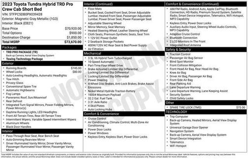 Magnetic Gray Metallic 2023 Toyota Tundra Hybrid TRD Pro