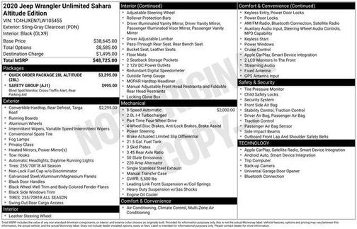 2020 Jeep Wrangler Unlimited Sahara