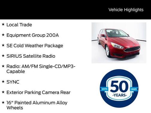 Ruby Red Metallic 2015 Ford Focus SE