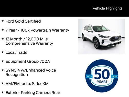 Oxford White 2023 Ford Escape PHEV