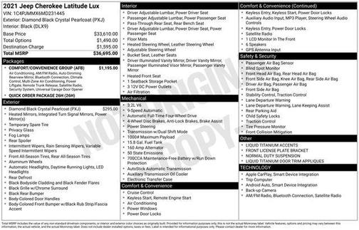 2021 Jeep Cherokee Latitude Lux