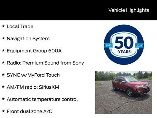 Ruby Red Metallic 2016 Ford Explorer Platinum