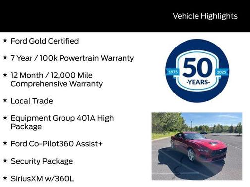 Red Metallic 2024 Ford Mustang GT Premium