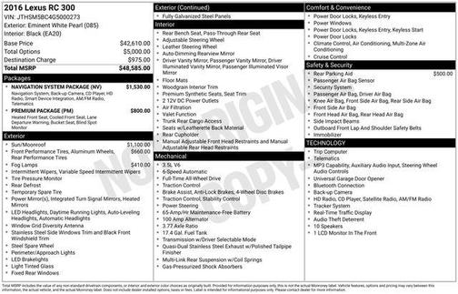 2016 Lexus RC 300 Base