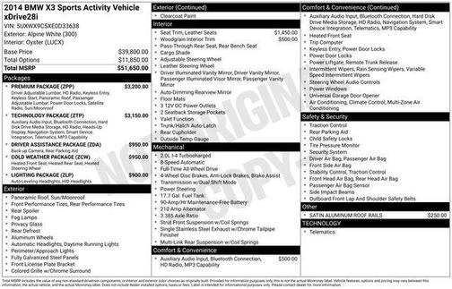 2014 BMW X3 xDrive28i