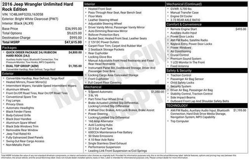 2016 Jeep Wrangler Unlimited Rubicon