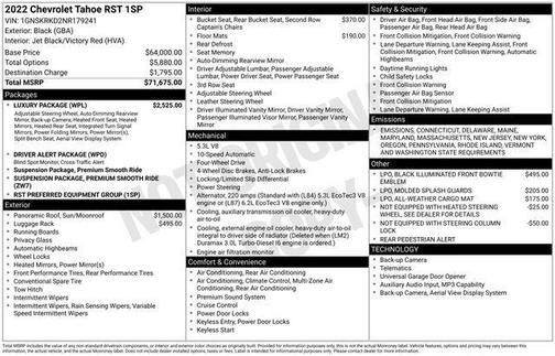2022 Chevrolet Tahoe RST