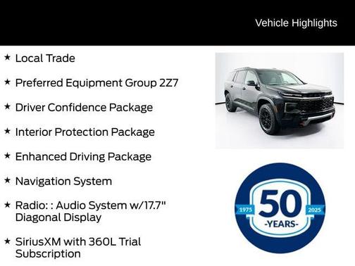 Mosaic Black Metallic 2025 Chevrolet Traverse Z71