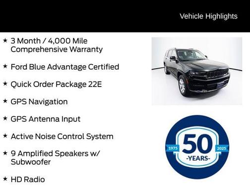 Diamond Black 2022 Jeep Grand Cherokee L Limited
