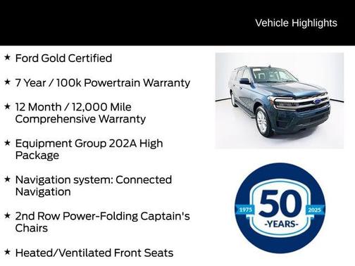 Blue Metallic 2022 Ford Expedition Max XLT