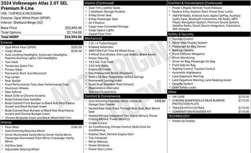 2024 Volkswagen Atlas 2.0T SEL Premium R-Line