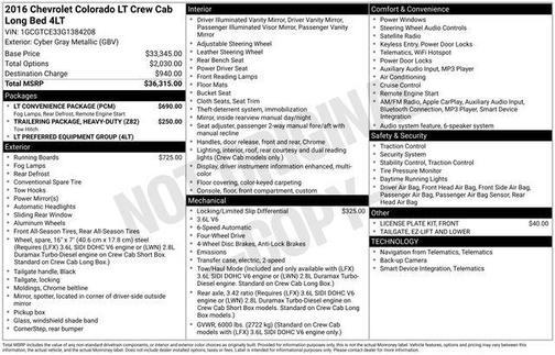 2016 Chevrolet Colorado LT