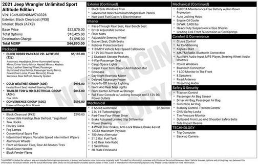 2021 Jeep Wrangler Unlimited Sport Altitude