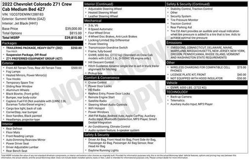 2022 Chevrolet Colorado Z71