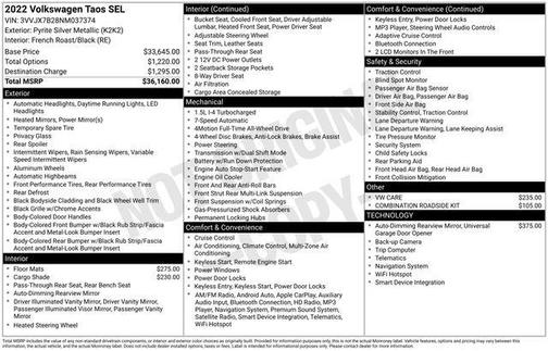 2022 Volkswagen Taos 1.5T SEL