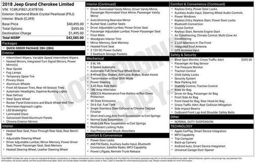 2018 Jeep Grand Cherokee Limited