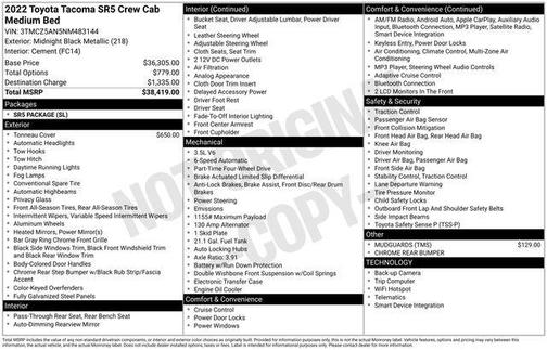 2022 Toyota Tacoma SR5