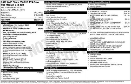 2022 GMC Sierra 2500 AT4