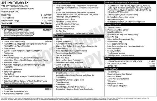 2021 Kia Telluride SX
