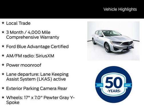 Lunar Silver Metallic 2021 Acura ILX Premium Package