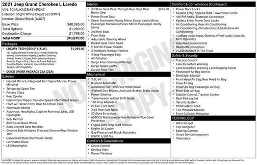 2021 Jeep Grand Cherokee L Laredo