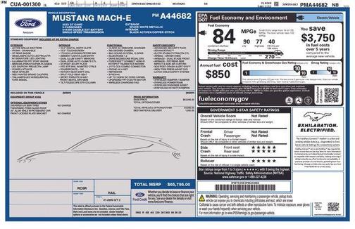 White Metallic 2023 Ford Mustang Mach-E GT