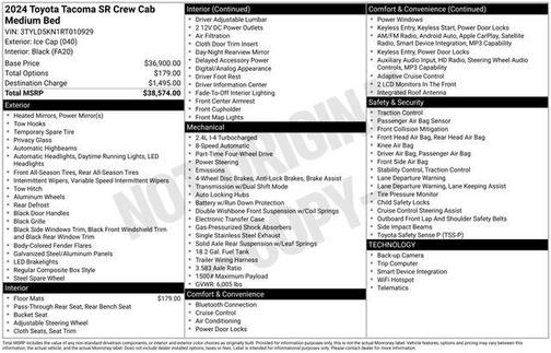 Ice 2024 Toyota Tacoma SR