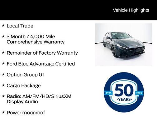 Onyx Black 2023 Hyundai ELANTRA N Line