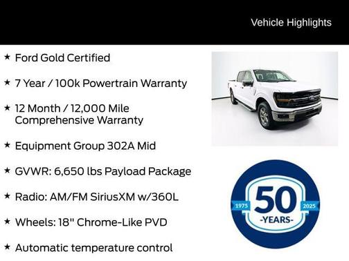 Oxford White 2024 Ford F-150 XLT