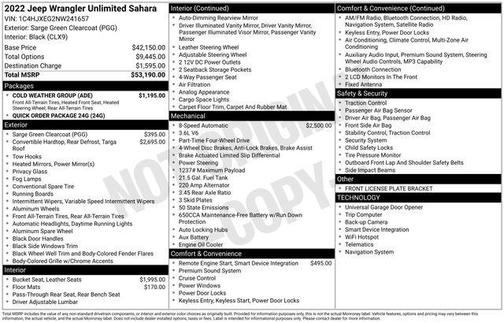2022 Jeep Wrangler Unlimited Sahara